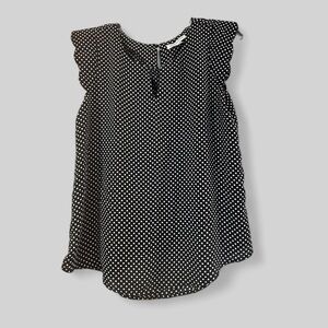 Black and white polka dot top